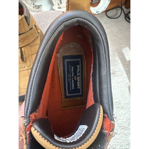 Ralph Lauren Men's Leather Duck Boots Low Top Polo Sport Size 9 - Picture 10 of 12
